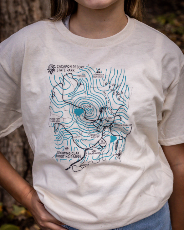 Cacapon Resort State Park Trail Map Kids Tee