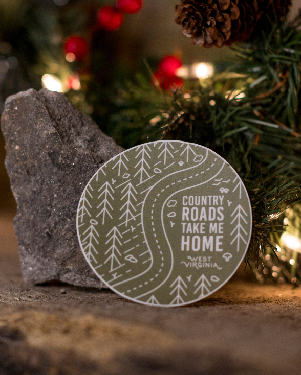 Country Roads Take Me Home Sticker